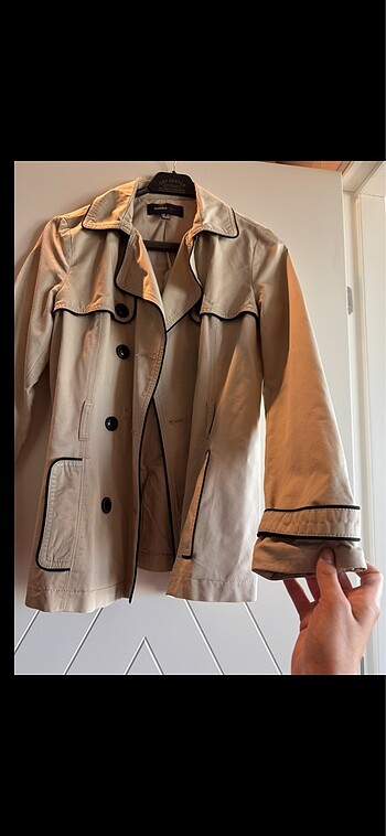 xs Beden camel Renk Mango şık trençkot