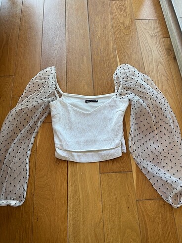 Zara balon kol crop top