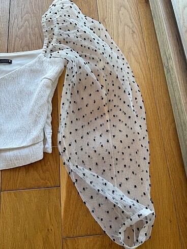 Zara Zara balon kol crop top