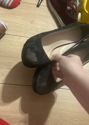 Siyah Zebra Desenli Tokalı Stiletto - Görsel 2