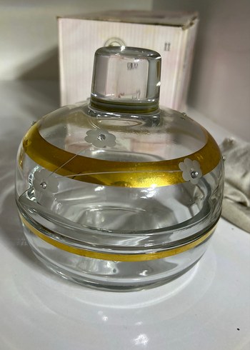 Altın Detaylı Cam Vazo - Görsel 2