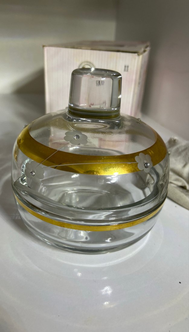 Altın Detaylı Cam Vazo - Görsel 2