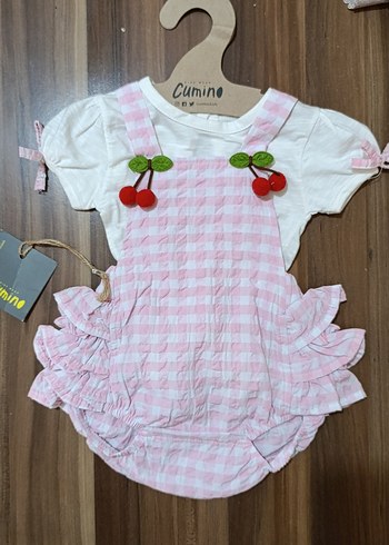 Pembe Fırfırlı Kız Bebek Tulum