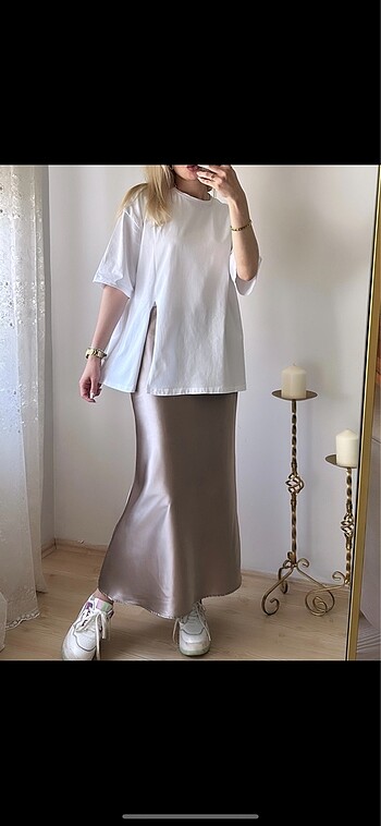 Saten şık etek