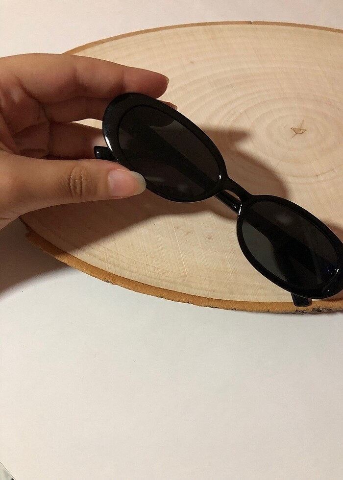 Siyah retro gözlük - Görsel 2