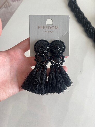Topshop siyah küpe