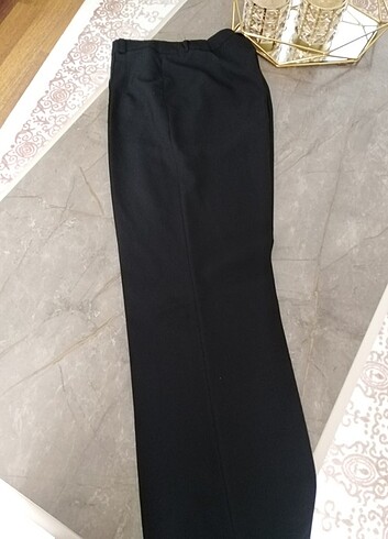 Siyah bol paça bayan pantolonu 