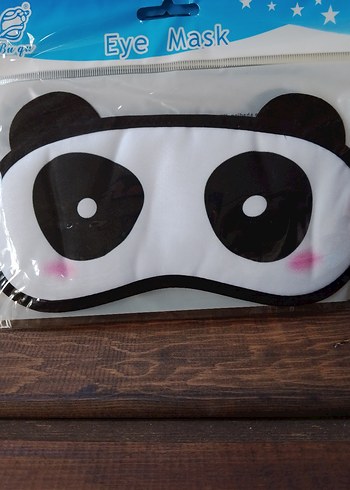Renkli Panda Desenli Kadın Uyku Maskesi - Görsel 4