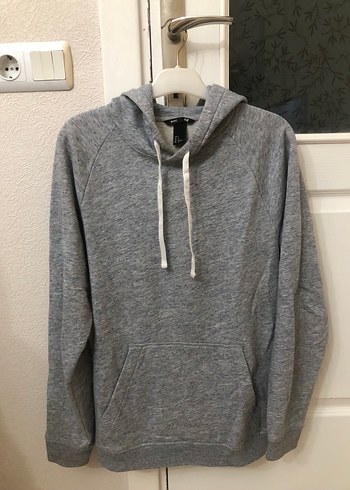 H&M Gri Kapüşonlu Kadın Sweatshirt