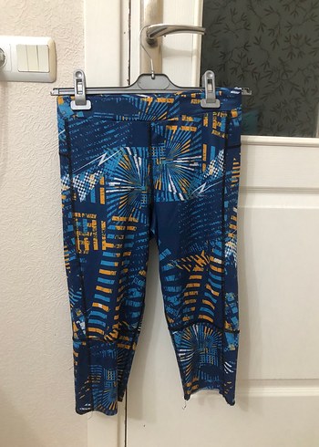 Kadın Lacivert Tie-Dye Desenli Spor Tayt