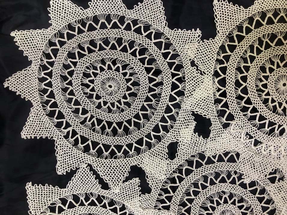 İĞNE OYASI GÖRÜNÜMLÜ FLOŞ DANTEL TAKIM - Görsel 5