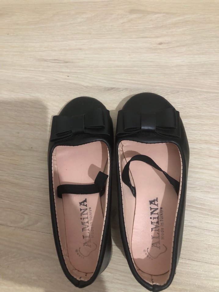 Kız Çocuk Siyah Fiyonk Detaylı Babet - Görsel 5