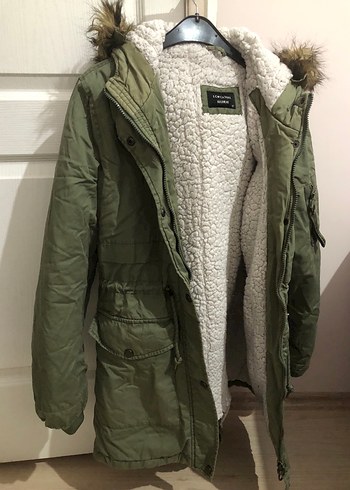 Kadın Yeşil  Kürk Detaylı Parka - Görsel 7