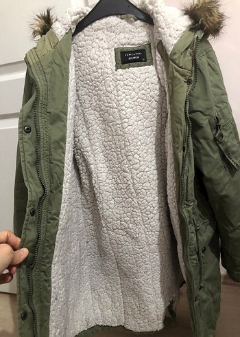 Kadın Yeşil  Kürk Detaylı Parka - Görsel 5