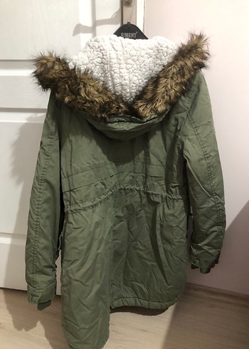 Kadın Yeşil  Kürk Detaylı Parka - Görsel 3