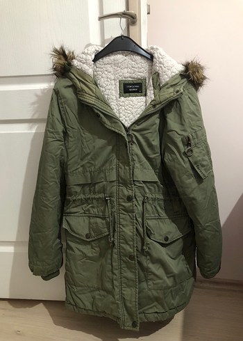 Kadın Yeşil  Kürk Detaylı Parka - Görsel 2