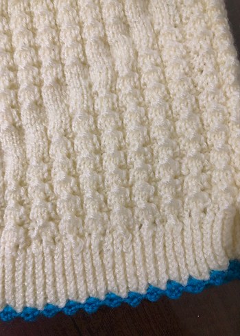 Bebek Örgü V Yaka Yelek - Görsel 4