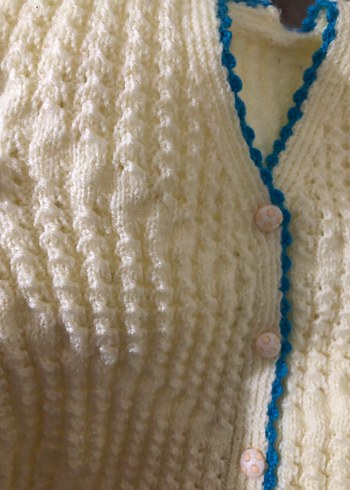 Bebek Örgü V Yaka Yelek - Görsel 7