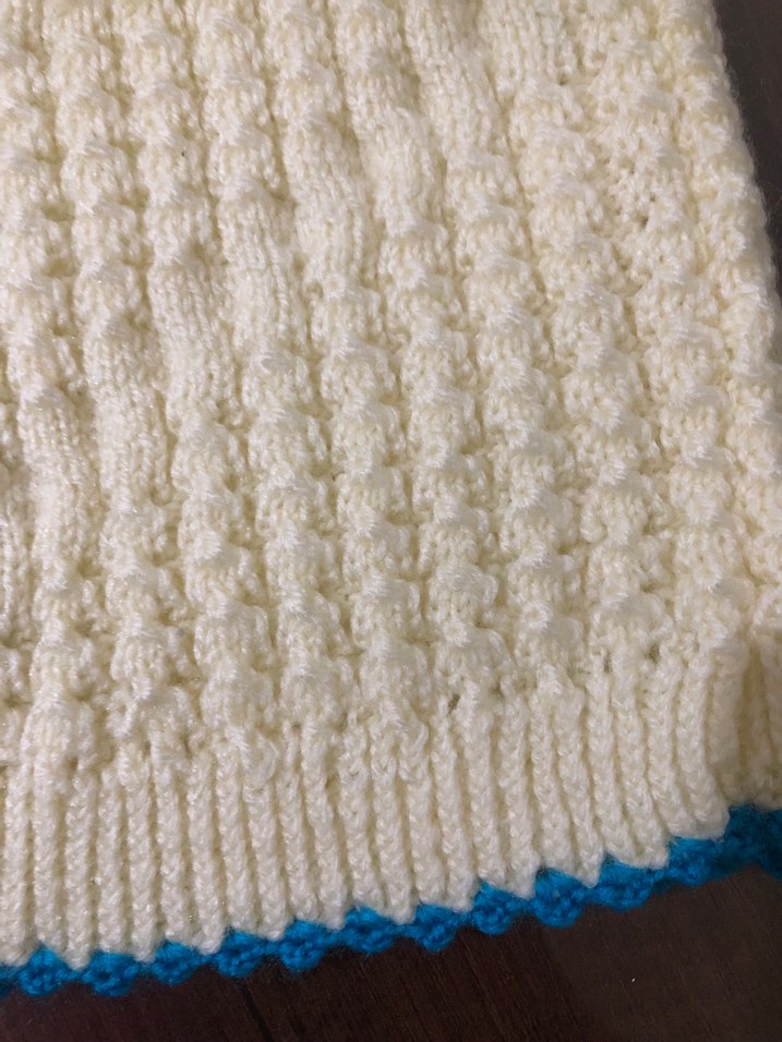 Bebek Örgü V Yaka Yelek - Görsel 4