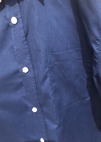 Lacivert Regular Fit Erkek Ofis Gömleği - Görsel 7