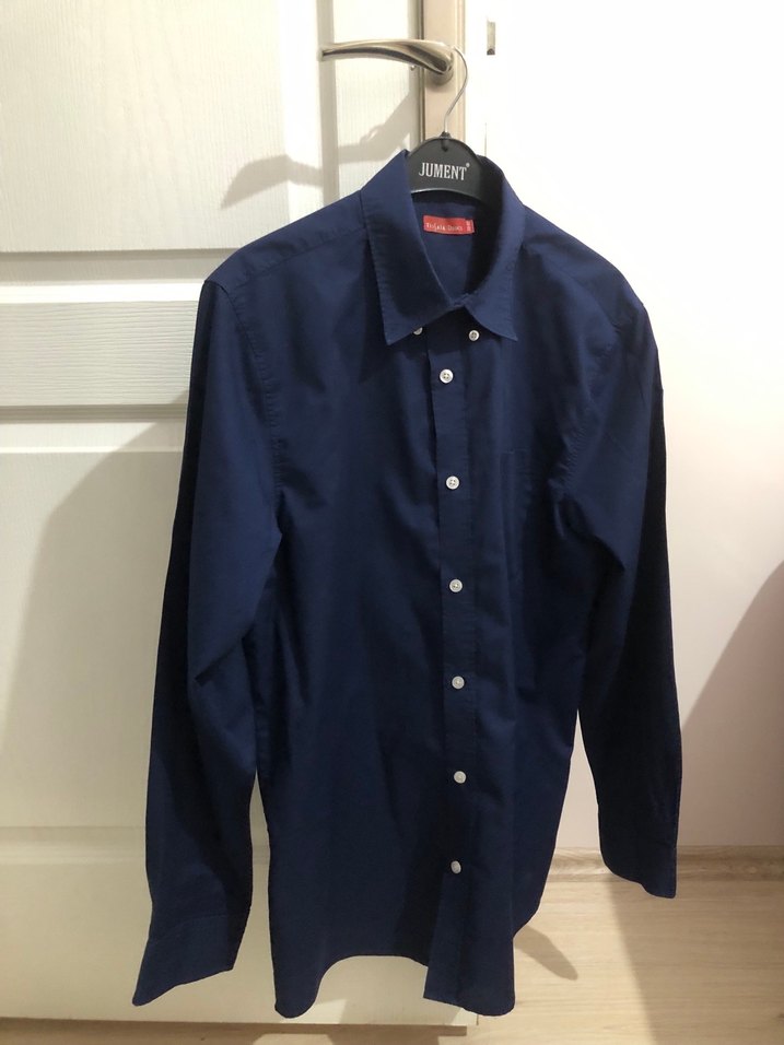 Lacivert Regular Fit Erkek Ofis Gömleği - Görsel 4