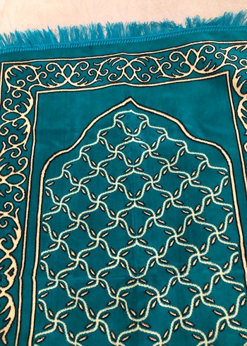 Turkuaz Kadife seccade - Görsel 3