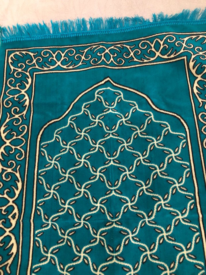 Turkuaz Kadife seccade - Görsel 3