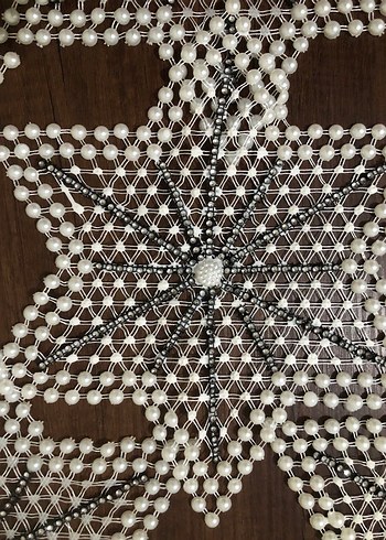 Yıldız Desenli Geleneksel El İşi Örtü - Görsel 7