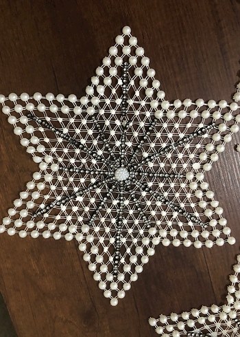 Yıldız Desenli Geleneksel El İşi Örtü - Görsel 3