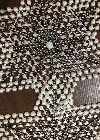 Yıldız Desenli Geleneksel El İşi Örtü - Görsel 6