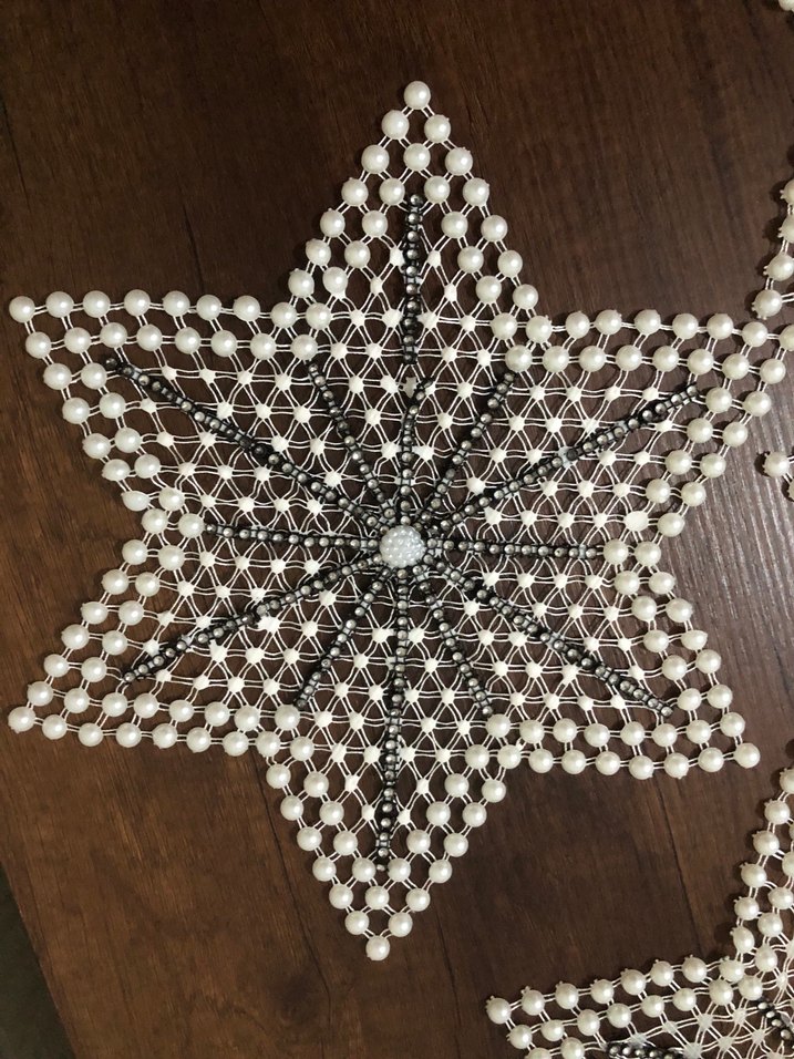 Yıldız Desenli Geleneksel El İşi Örtü - Görsel 3