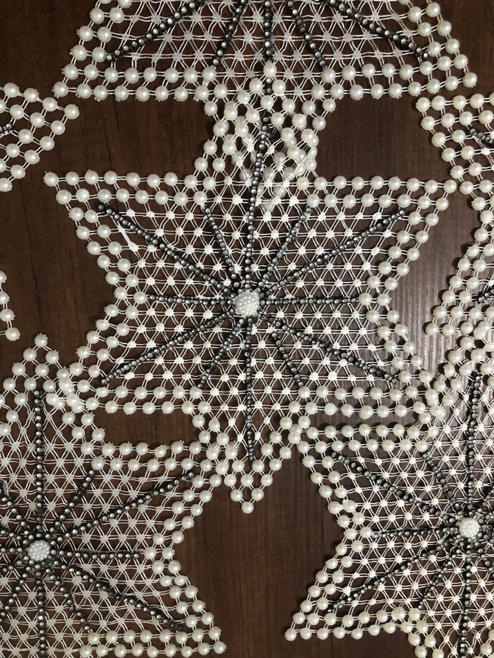 Yıldız Desenli Geleneksel El İşi Örtü - Görsel 2