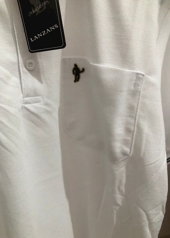 Erkek Beyaz Kısa Kollu Polo Tişört - Görsel 3