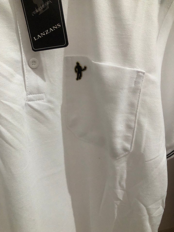 Erkek Beyaz Kısa Kollu Polo Tişört - Görsel 3