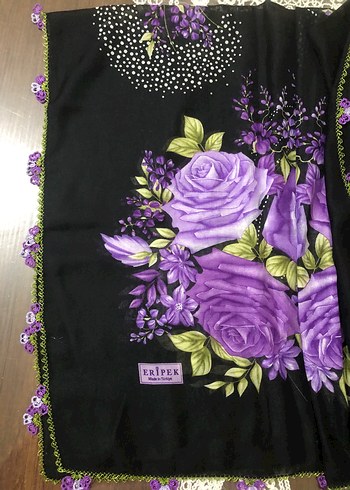 Mor İğne Oyası Detaylı Kadın Yazma - Görsel 5