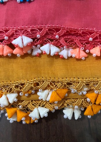 Dantel Detaylı Çok Renkli Kadın Yazmalar - Görsel 7