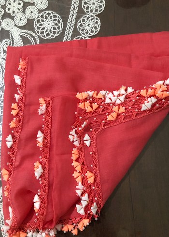 Dantel Detaylı Çok Renkli Kadın Yazmalar - Görsel 4