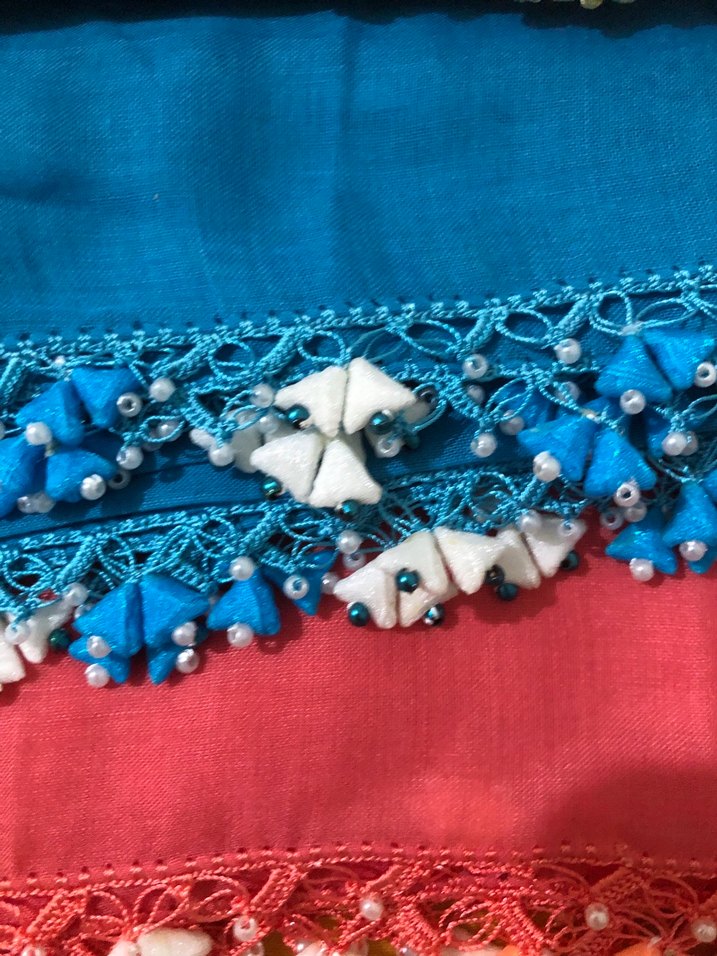 Dantel Detaylı Çok Renkli Kadın Yazmalar - Görsel 3