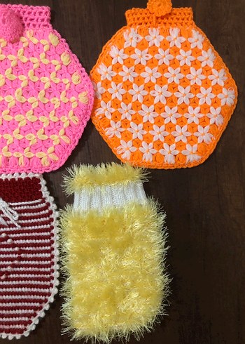 Renkli El Örgüsü Banyo Lifleri - Görsel 2