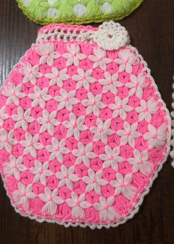 Renkli El Örgüsü Banyo Lifleri - Görsel 5