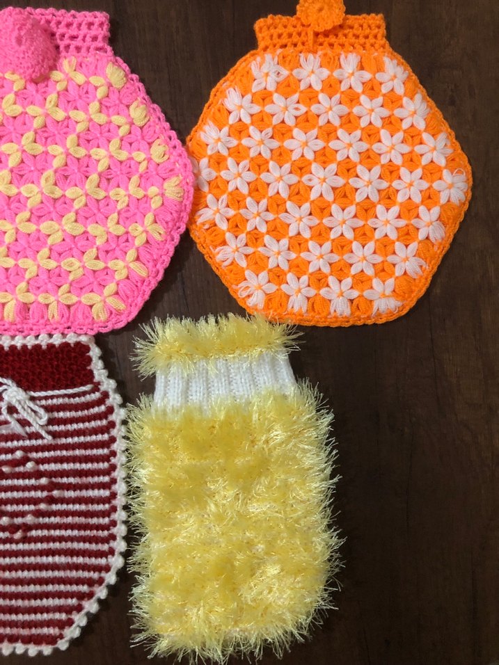 Renkli El Örgüsü Banyo Lifleri - Görsel 2