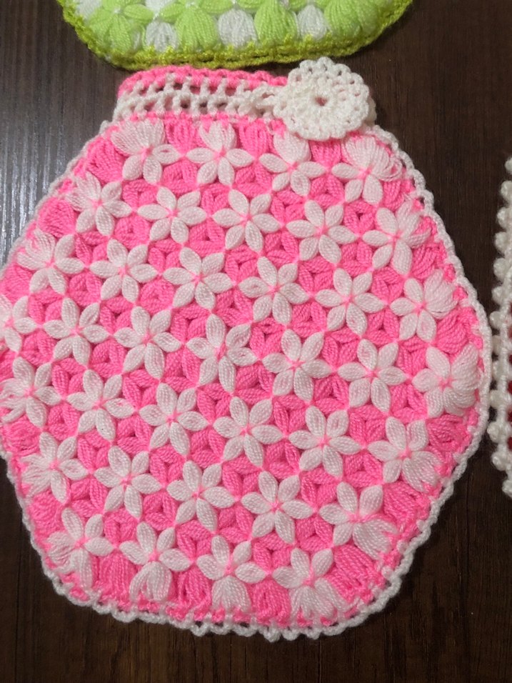 Renkli El Örgüsü Banyo Lifleri - Görsel 5