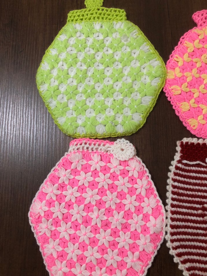 Renkli El Örgüsü Banyo Lifleri - Görsel 4