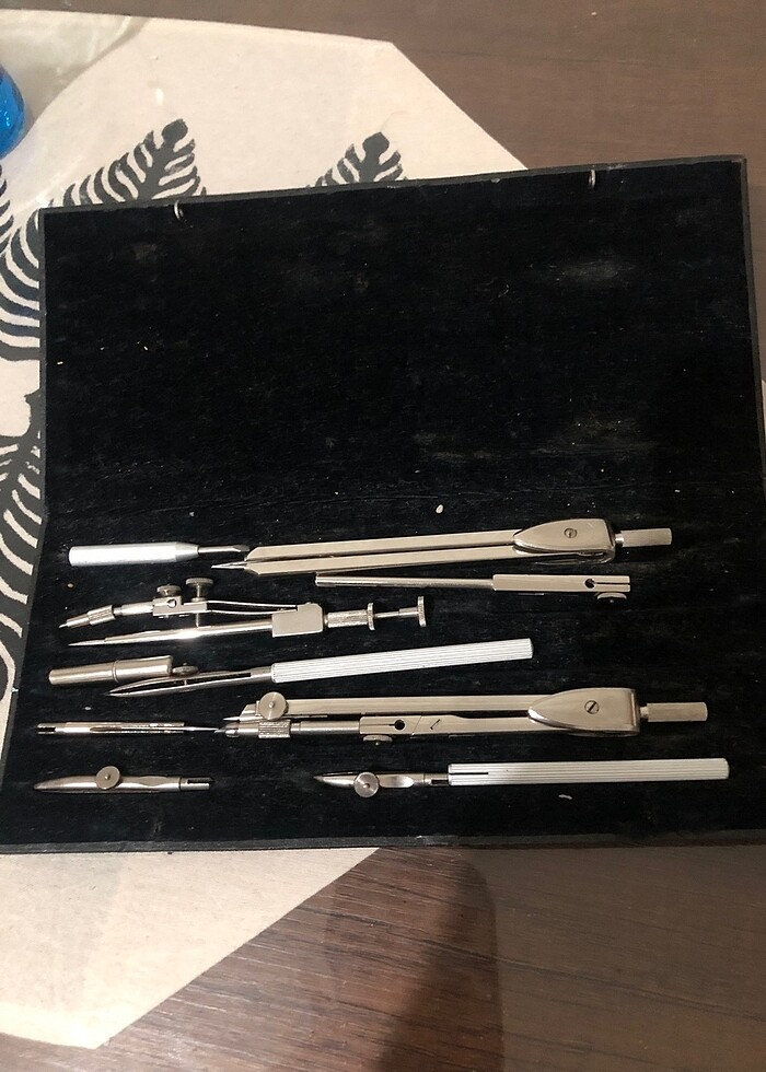 ANTİKA KINEX ÇEKOSLOVAKYA PERGEL TAKIMI - Görsel 5