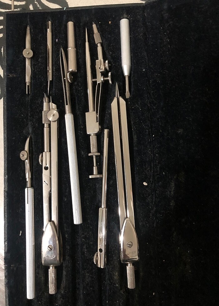 ANTİKA KINEX ÇEKOSLOVAKYA PERGEL TAKIMI - Görsel 4