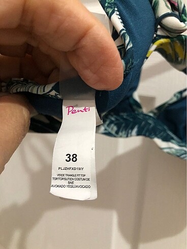 36 Beden yeşil Renk PENTİ BİKİNİ ÜSTÜ