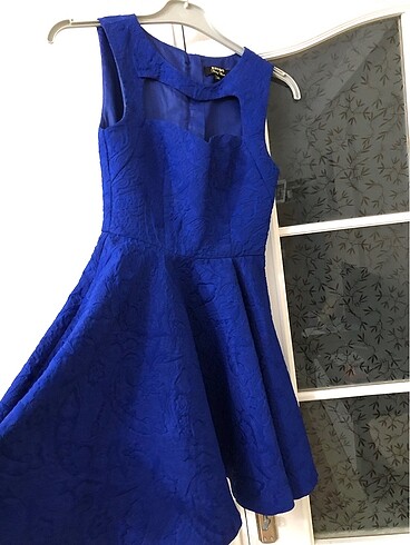 SAKS MAVİSİ ABİYE KISA ELBİSE - Görsel 7