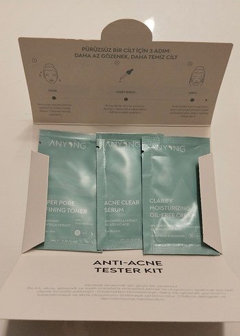 Anyong Akne Karşıtı Cilt Bakım Tester Seti - Görsel 2