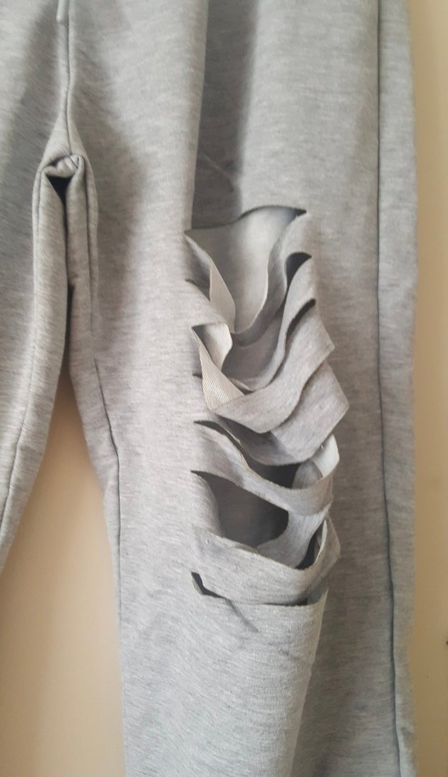 Gri Salaş Kesim Kadın Eşofman Altı - Görsel 3