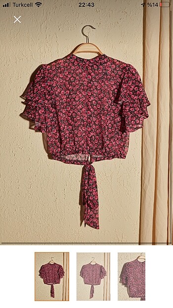 trendyolmilla sırtı düğmeli crop bluz